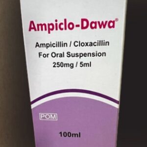 Ampiclo- Dawa Generic- Ampicillin/ Cloxacillin Dose- 250mg/5ml Syrup